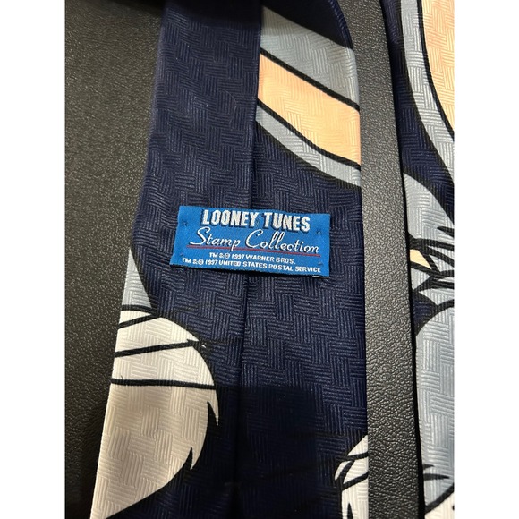 Looney Tunes Bugs Bunny‎ Necktie Stamp Collection 1997 Warner Bros Tie - Picture 2 of 2